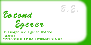 botond egerer business card